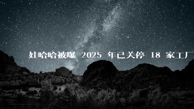 娃哈哈被曝 2025 年已关停 18 家工厂，此前曾回应纯净水由今麦郎代工，娃哈哈到底在布局什么？