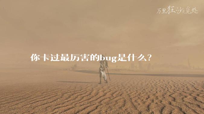 你卡过最厉害的bug是什么？